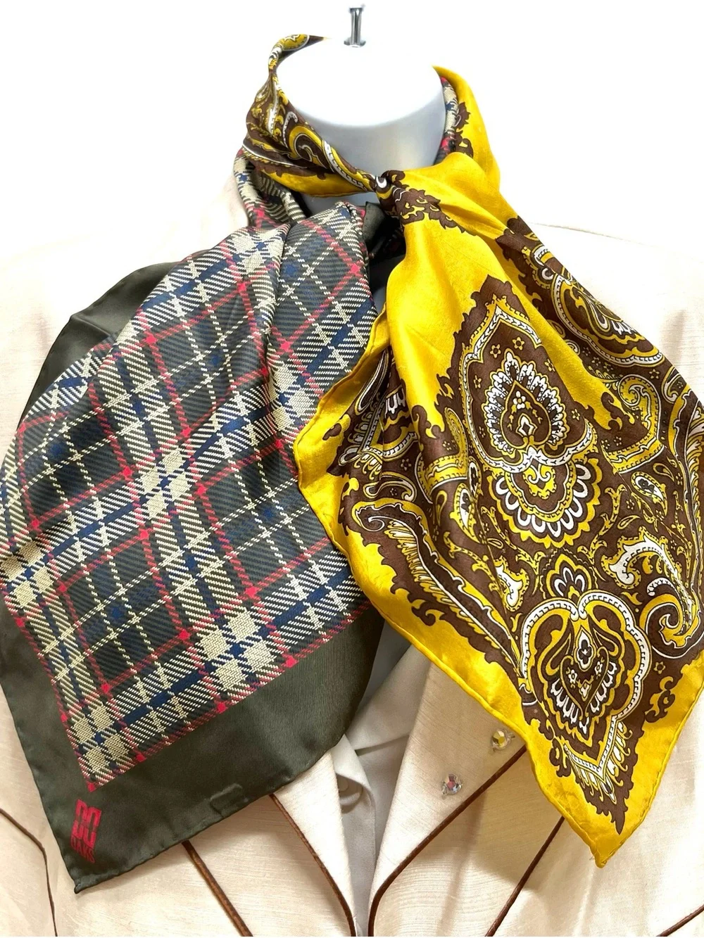 (2) Silk Scarf /Bandana 23